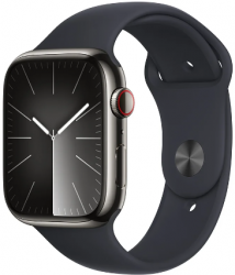 Apple Watch Series 9 GPS + Cellular 45mm Graphite Stainless Steel Case with Midnight (MRMW3SA/A)