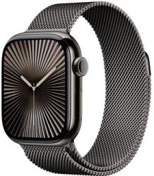 Apple Watch Series 10 GPS + Cellular 42mm Slate Titanium Case with Slate Milanese Loop (MX053SA/A)